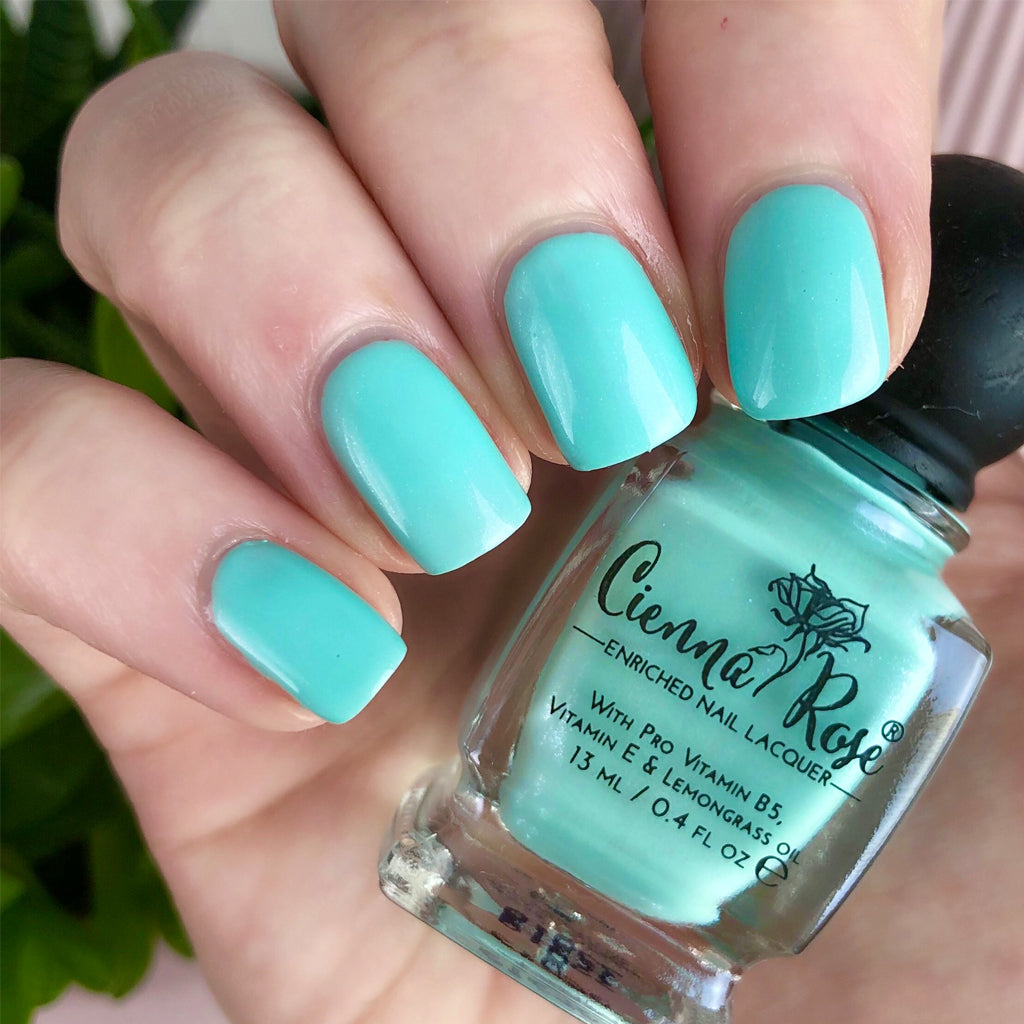 Mint to be - Mint Green Creme Shimmer Non Toxic Nail Polish – Cienna Rose