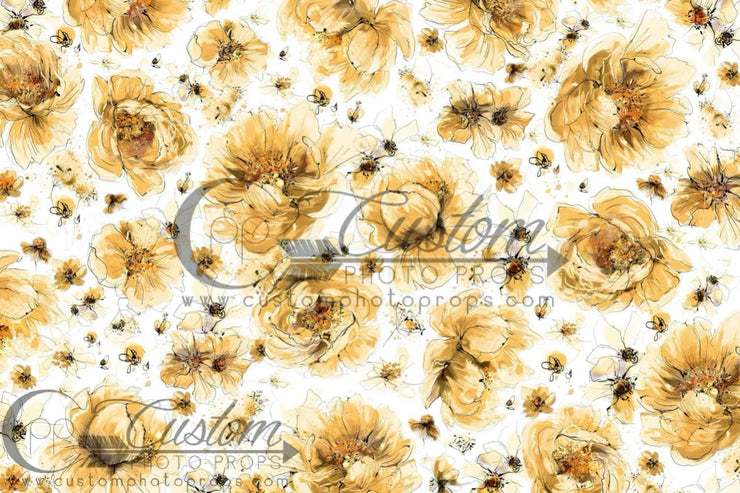 Yellow Flower Photography Backdrop | In Loving Memory 2