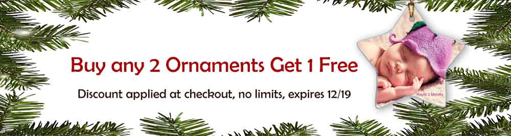 Buy 2 Ornaments Get 1 Free
