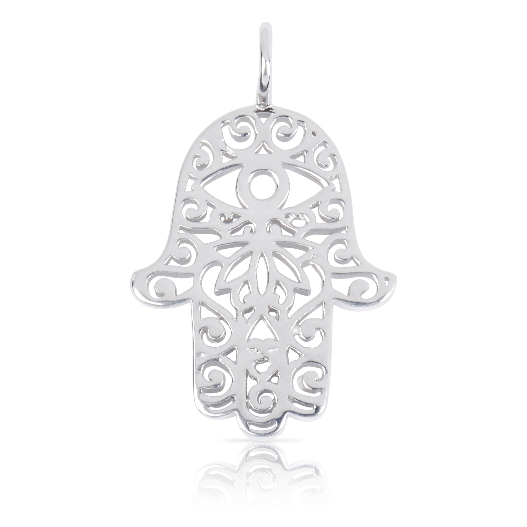 8097 | Sterling Silver Pendant – Hamsa Hand – Sparkle Life®