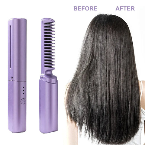 Rechargeable Hair Straightener. wireless hair straightener