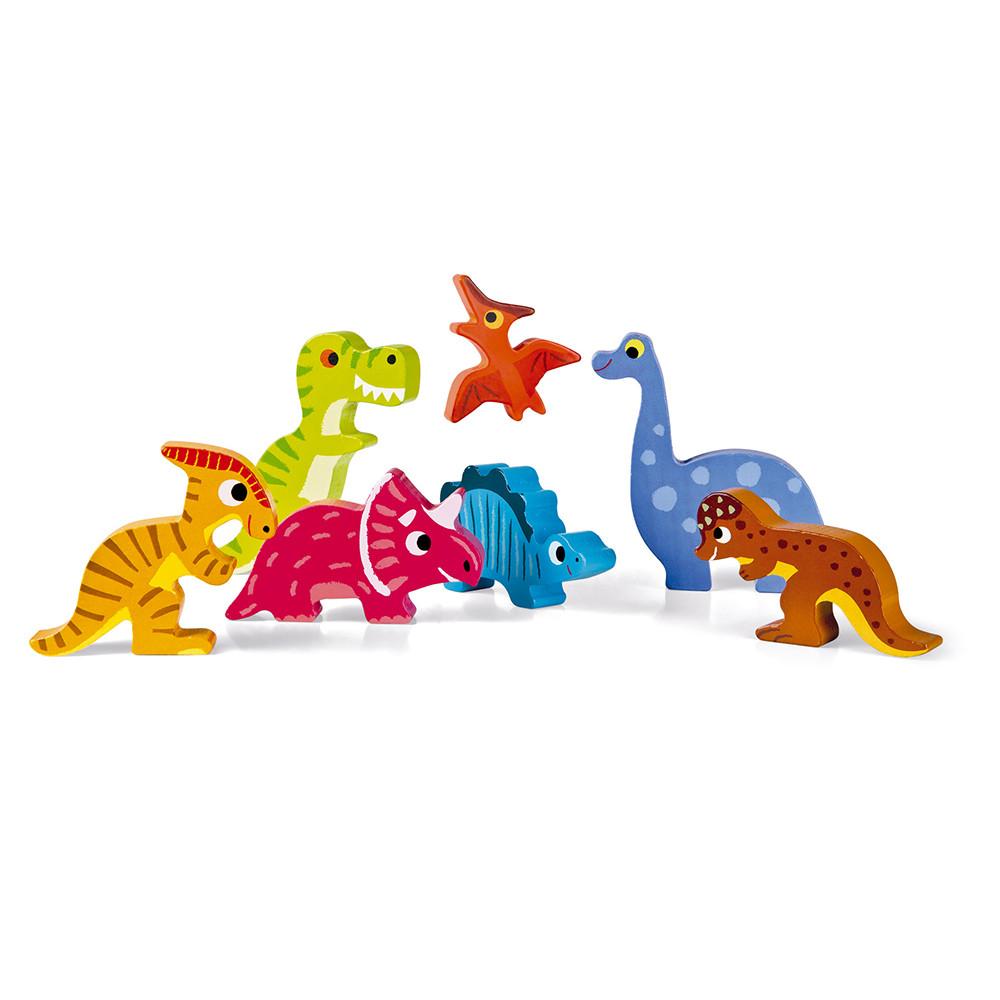 Puzzle de 6 à 16 pièces : 4 puzzles évolutifs : Dinosaures - Janod