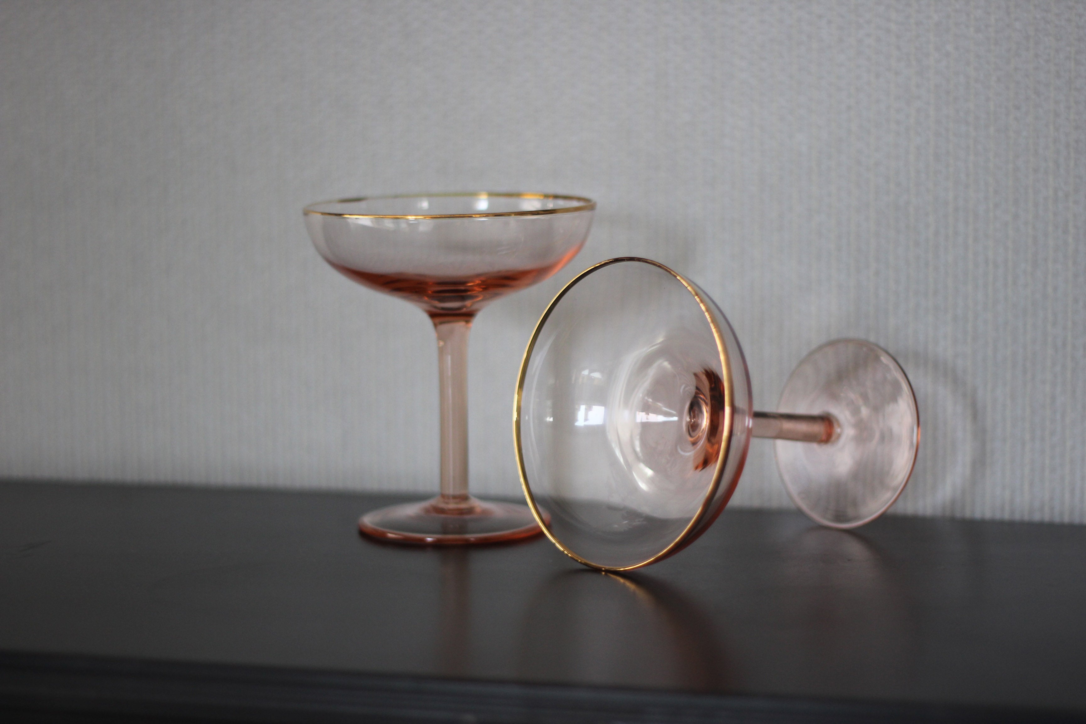 champagne coupe glasses