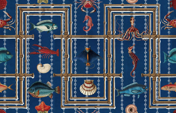 AQUARIUM Indigo Wallpaper - Sundance Villa - Collections - Products