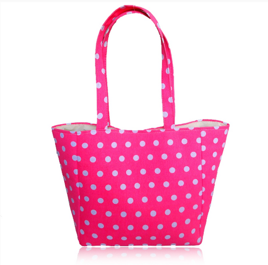 polka dot beach bag