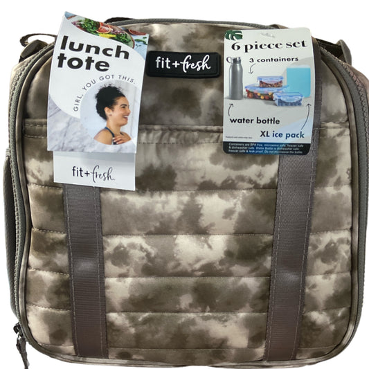 Fit & Fresh 7-Piece Deluxe Athleisure Lunch Bag Set - Navy Tie Dye