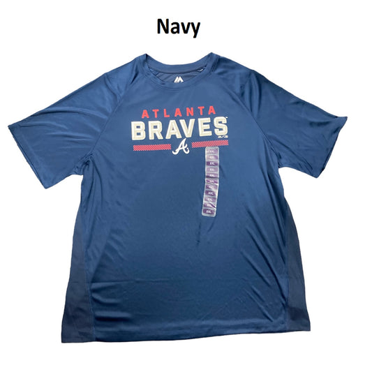 MLB Majestic Men's Atlanta Braves T-Shirt Gray Shirt - Choose