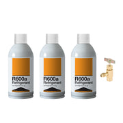 R600a Modern Refrigerant, Gauge & Proseal w Dye Mini Direct Inject