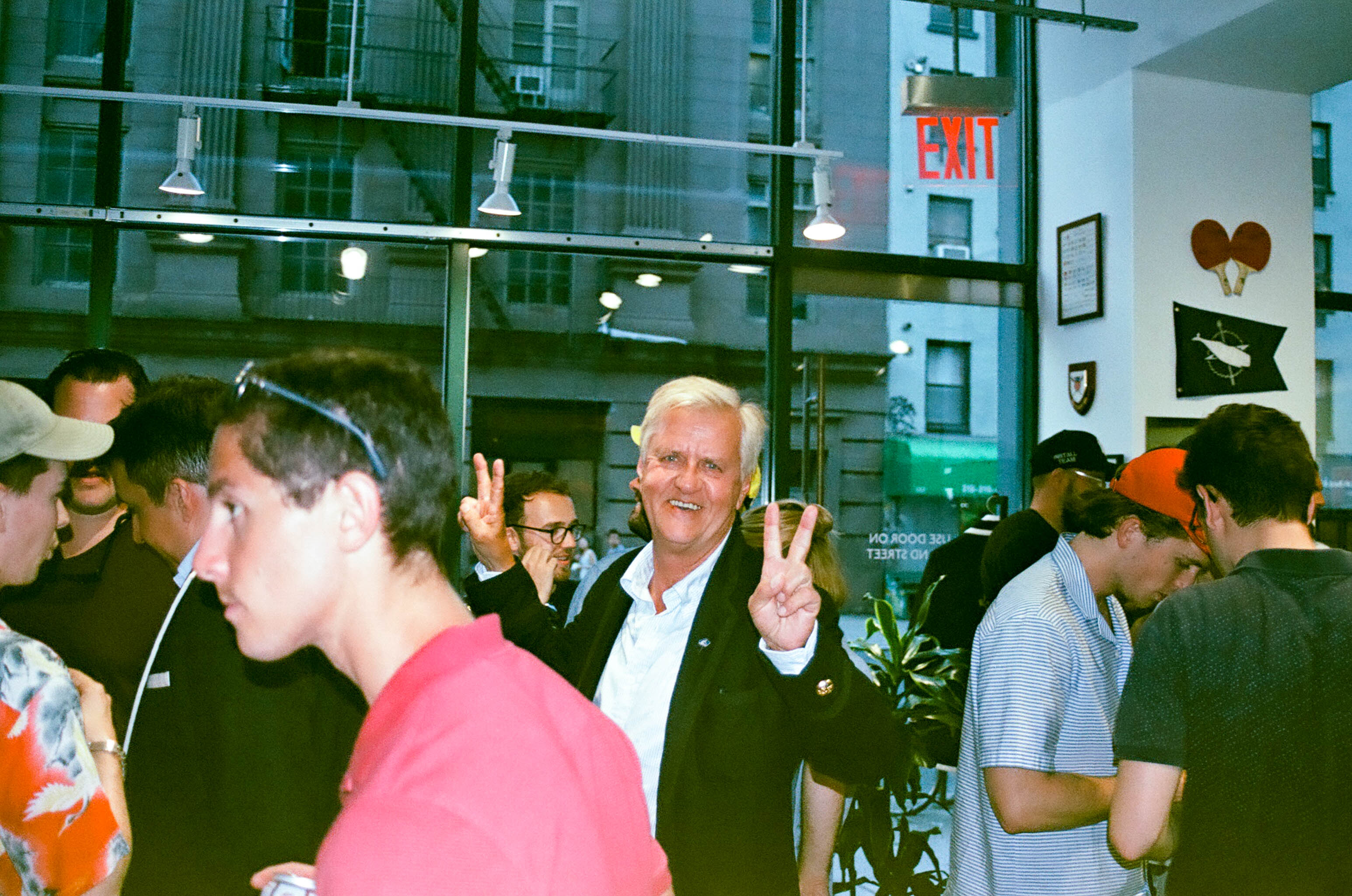 People partying at the Rowing Blazers Store on Grand Street