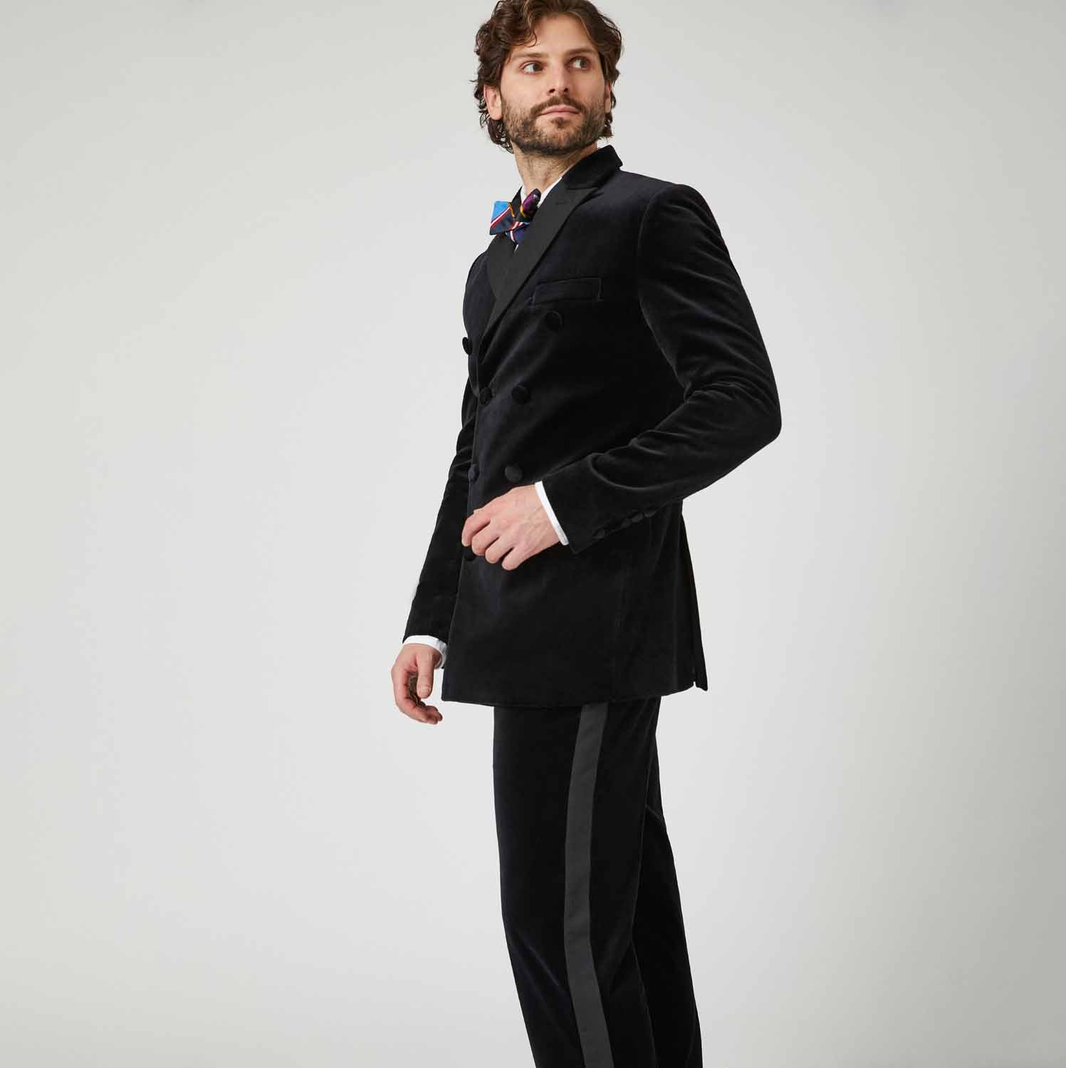 Men's Velvet Classic Tuxedo Pant Black