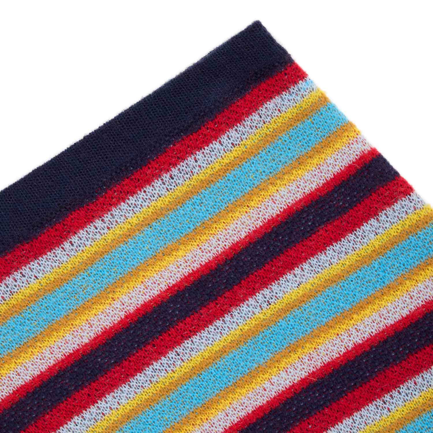 Women's Mohair Stripe Maxi Skirt Blue Red