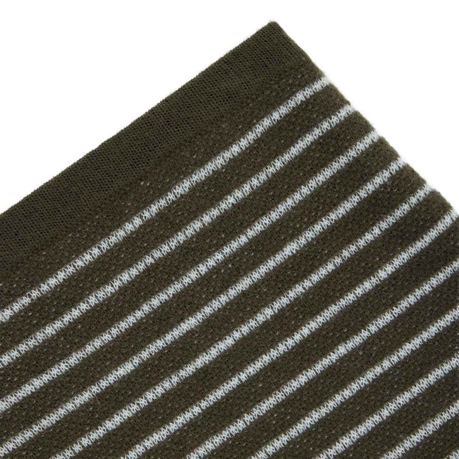 Women's Mohair Stripe Maxi Skirt Olive Green