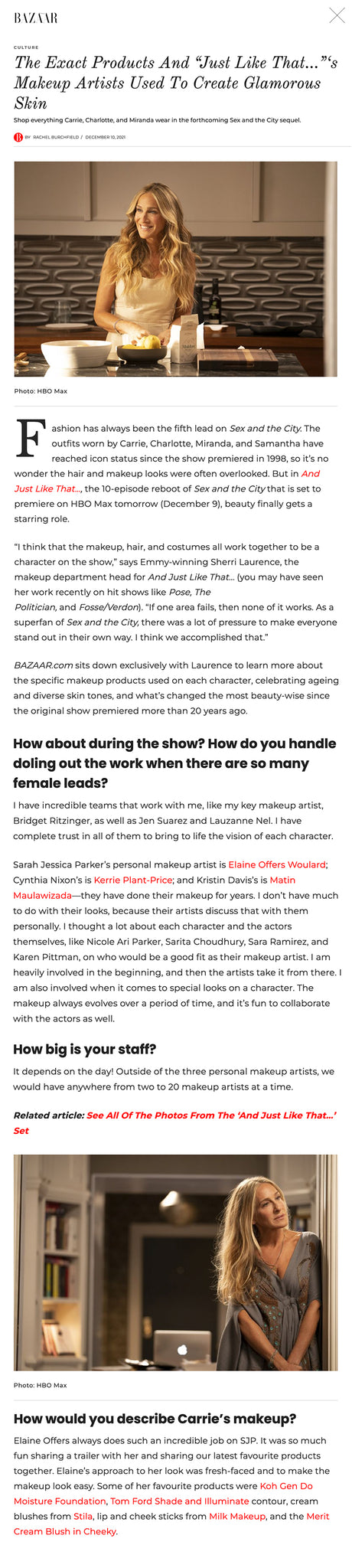 Fashion has always been the fifth lead on Sex and the City. The outfits worn by Carrie, Charlotte, Miranda, and Samantha have reached icon status since the show premiered in 1998, so it's no wonder the hair and make-up looks were often overlooked. But in And Just Like That…, the 10-episode reboot of Sex and the City that is set to premiere today, beauty finally gets a starring role.