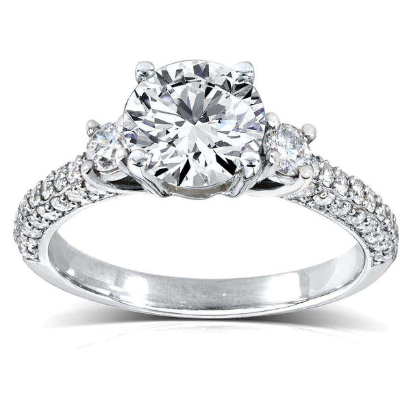 Kobelli Round-cut 1 Carat Diamond Engagement Ring 1 1/2 CTW in 14k White Gold
