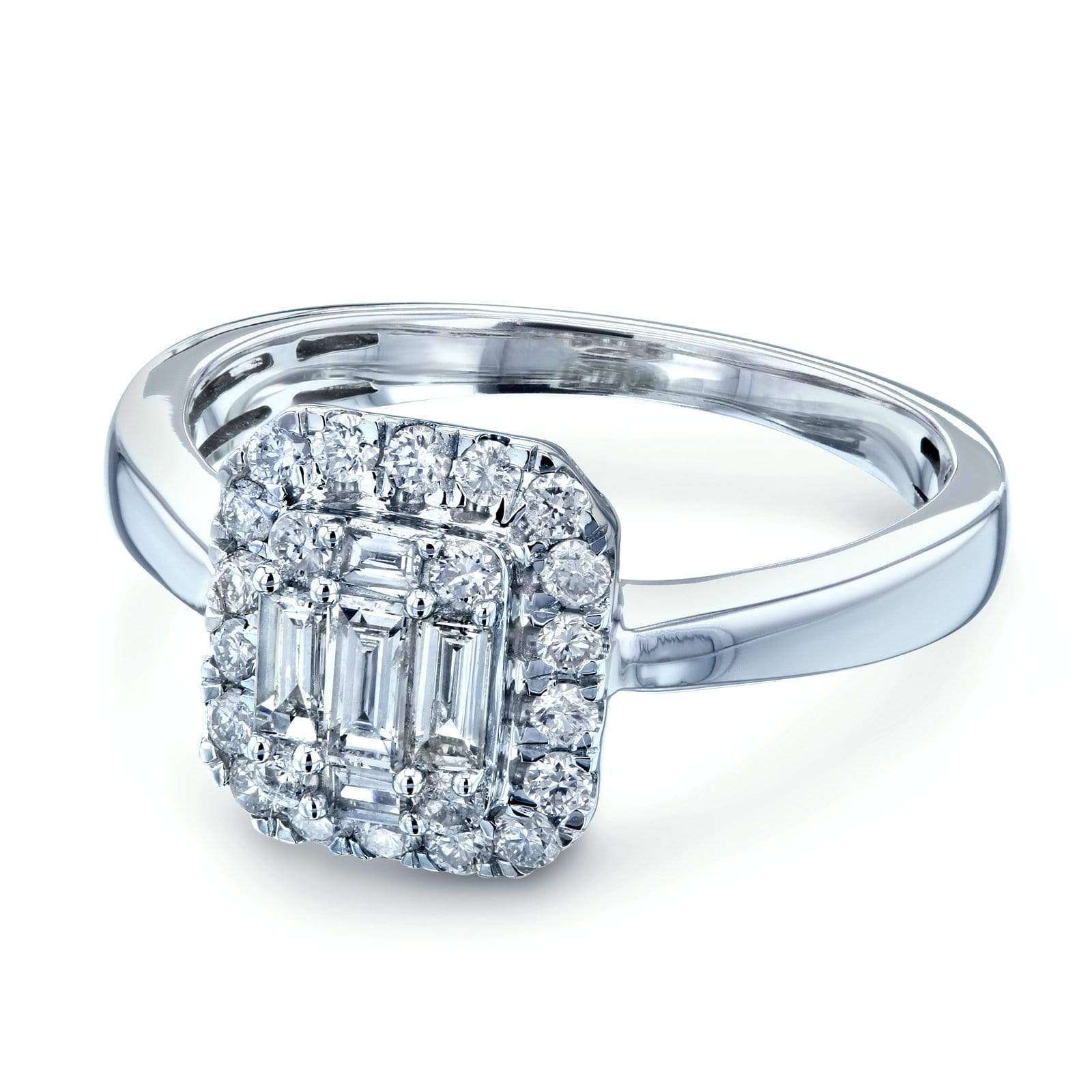 rectangle shape engagement ring