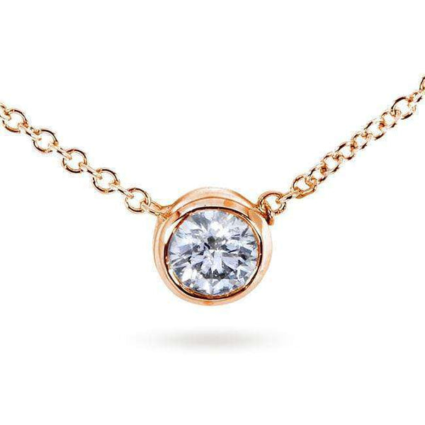 Diamond Bezel Strand Necklace – Baby Gold