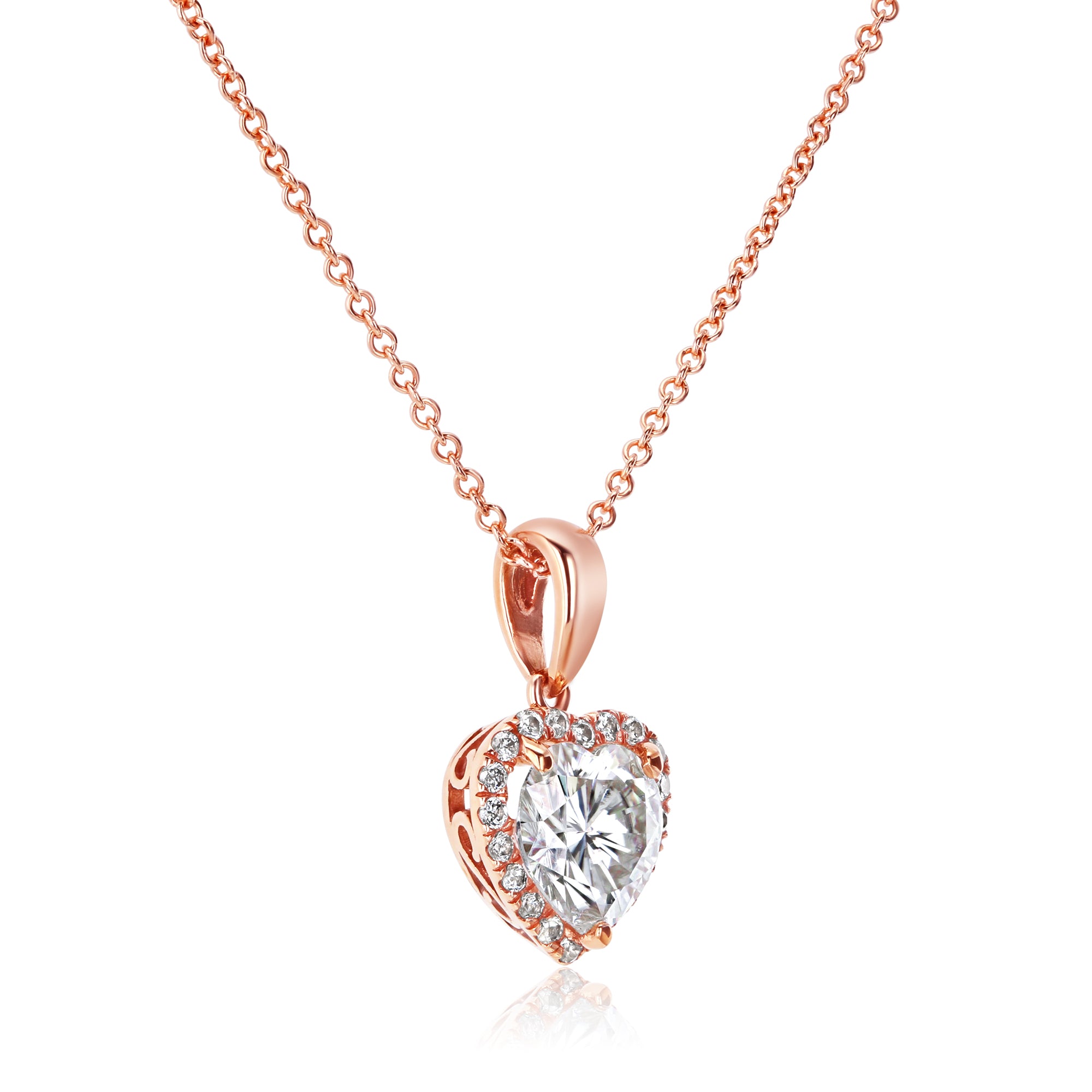 Kobelli Heart Shape Diamond Necklace