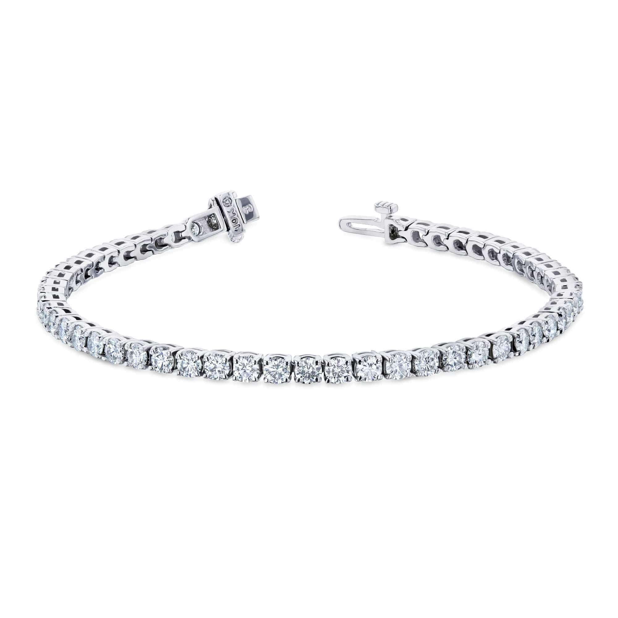 Moissanite Tennis Bracelet 5 2/5ct TGW 10k White Gold