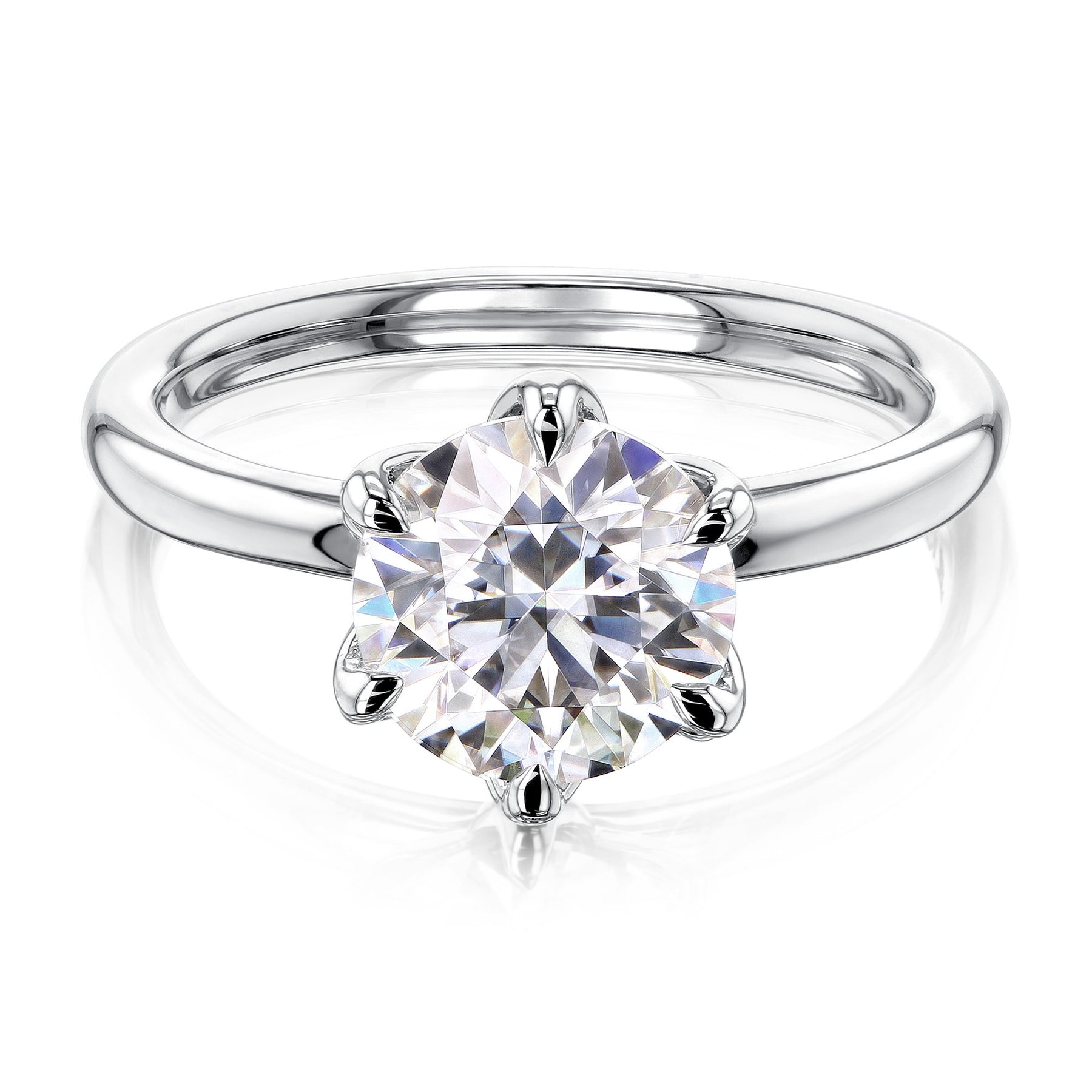 1.9ct Round Moissanite Floating Solitaire