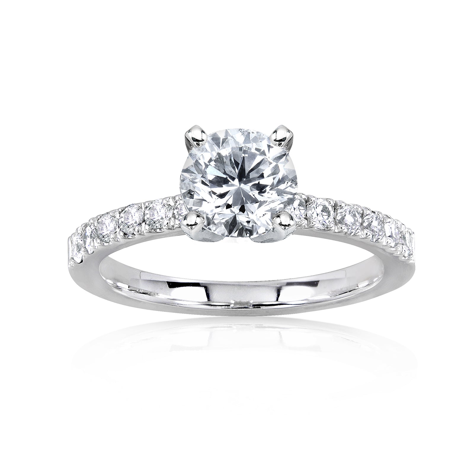 forever one round moissanite engagement ring – Kobelli