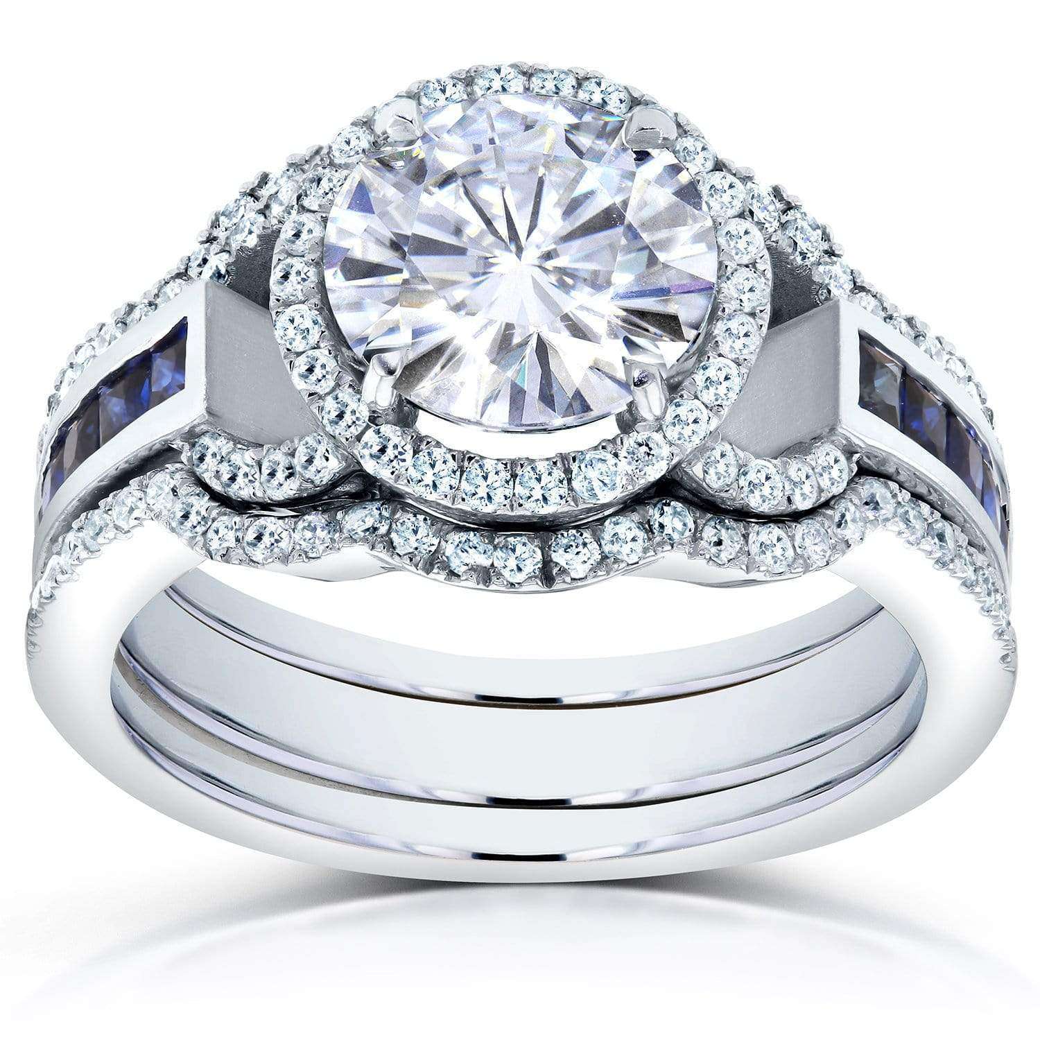 Kobelli Moissanite Rings Bridal Set (F-G)