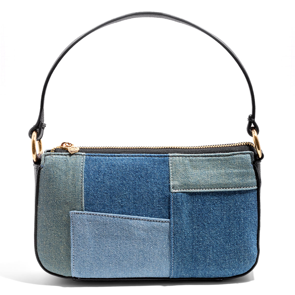 Urban Originals Clutch Bag With Studded Handle in Blue