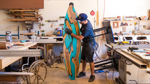 washed up key west surf board