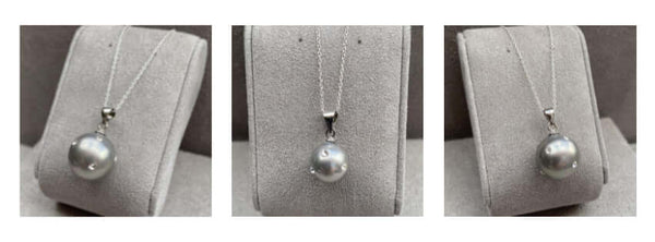 Swarovski studded pearl pendant from twelve silver trees jewellery