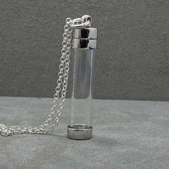 Glass vial pendant at twelve silver trees jewellery 