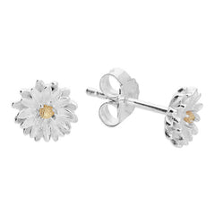 September birth flower earrings, sterling silver Aster earrings 