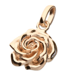 June birth flower pendant, sterling silver & rose gold rose pendant