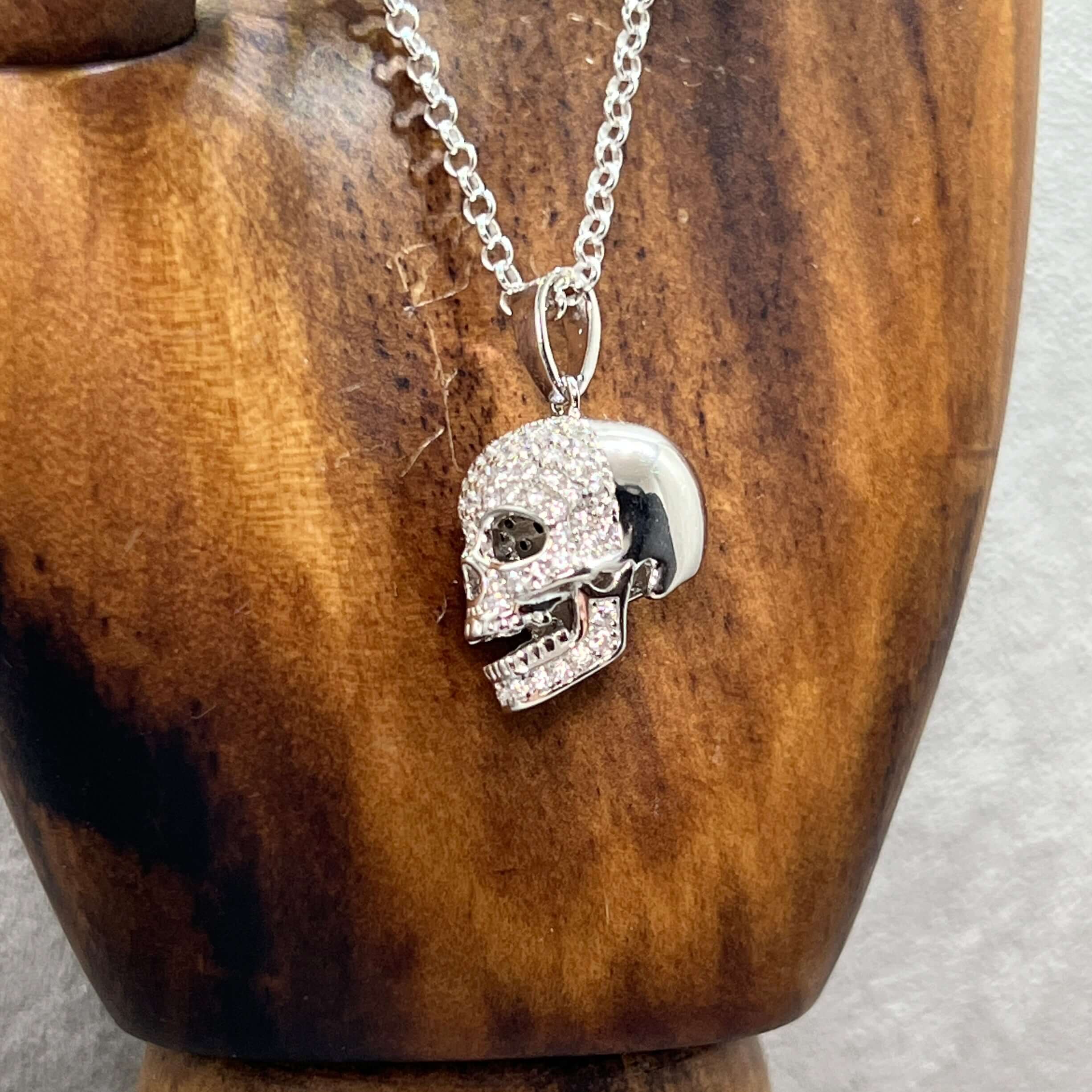 skull locket necklace