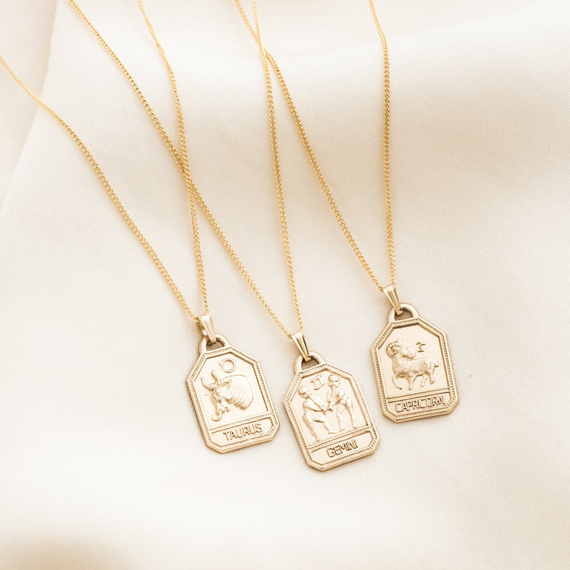 Zodiac Tag Necklace | Simple & Dainty