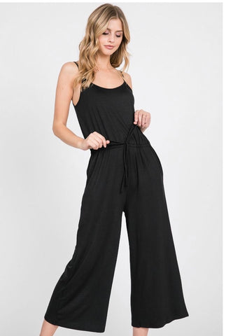 black jumpsuit, comfy jumper, black outfit, spring fashion, fashion trends, spaghetti strap jumper, style, comfort