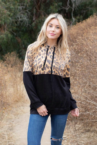 OC Social Butterfly boutique, unique style, Fall Fashion Trends, Leopard print Sweater, Hoodie Sweater, Leopard print, animal print Sweater, soft fabric, cozy and chic.