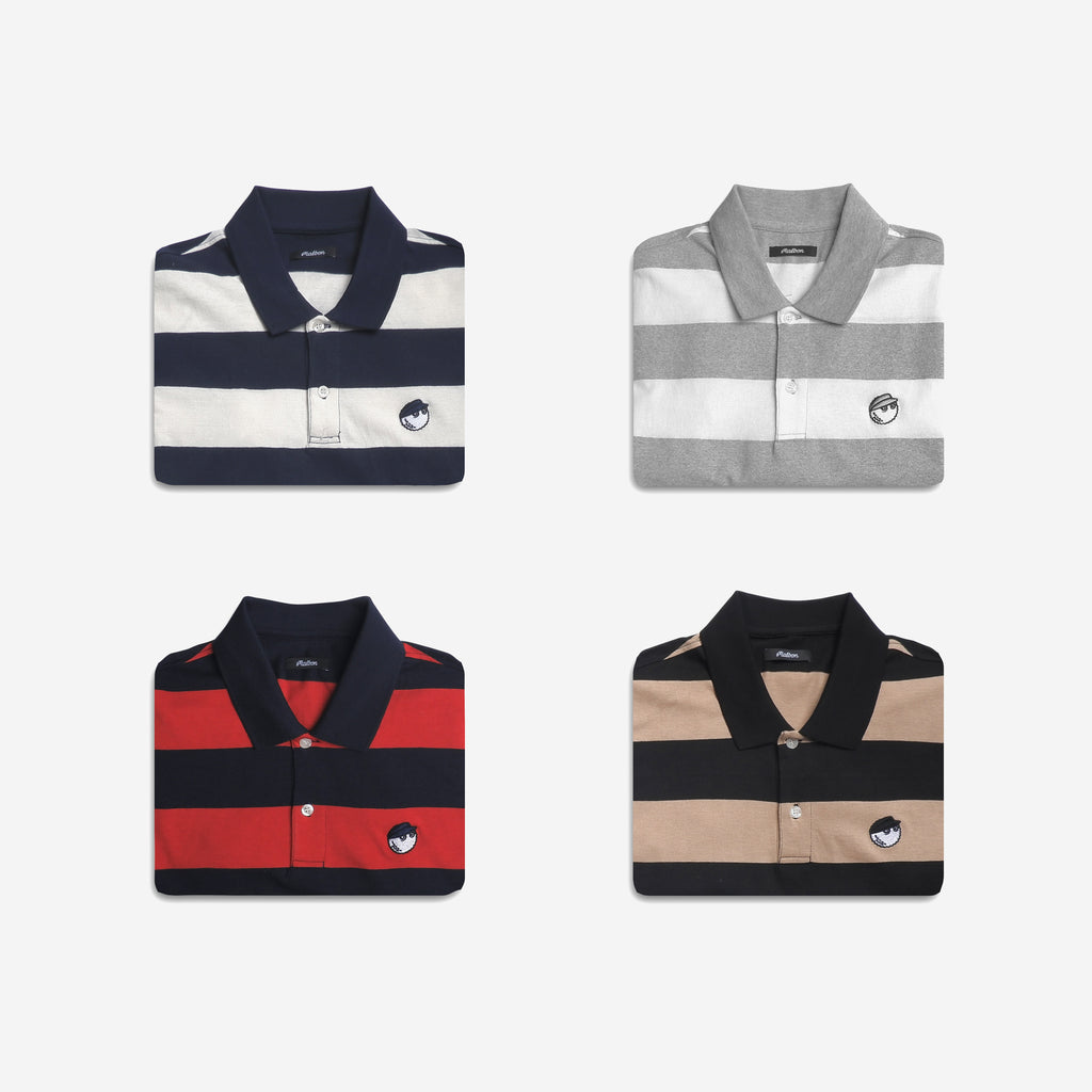 Magnolia Button Up and Striped Cod Shirt – Malbon Golf