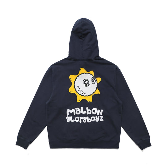 くつろぎカフェタイム We Support Malbon Circle Logo Sweat ブラウン