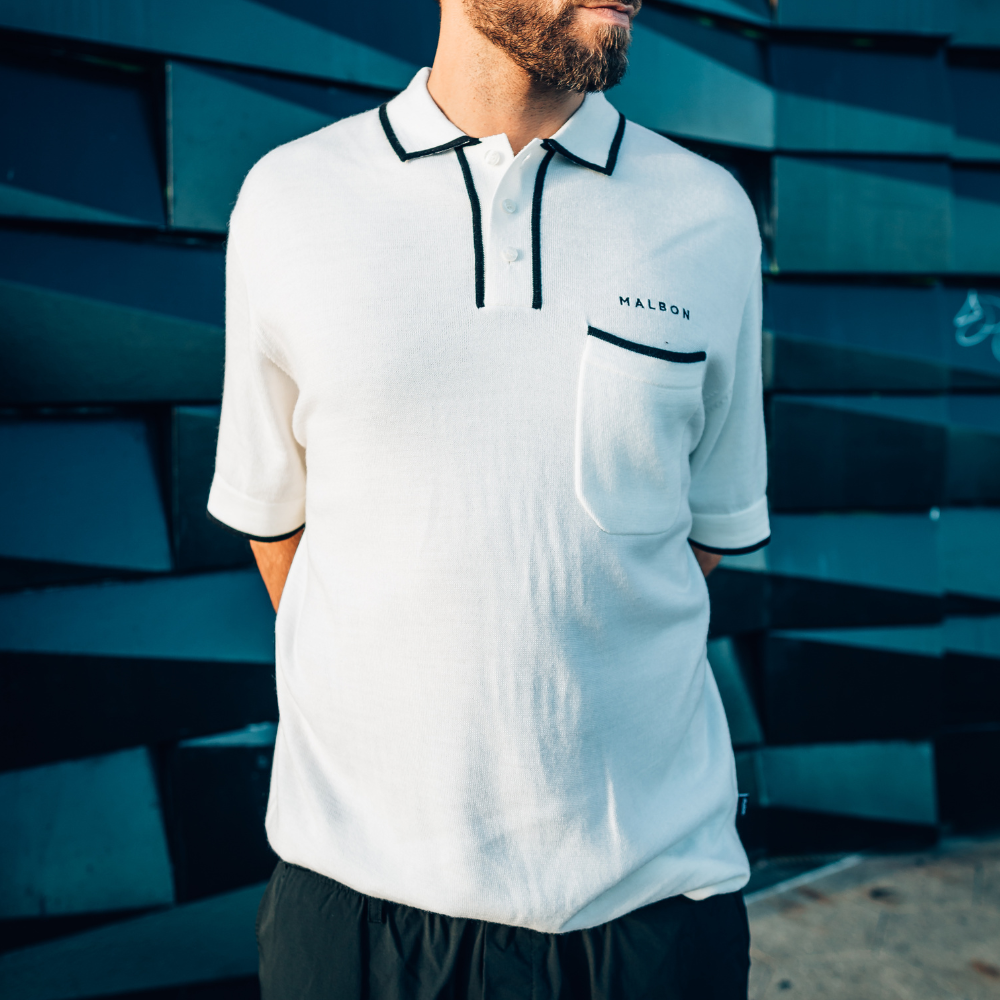 大阪 マルボンゴルフ MALBON x wind and sea POLO L - トップス