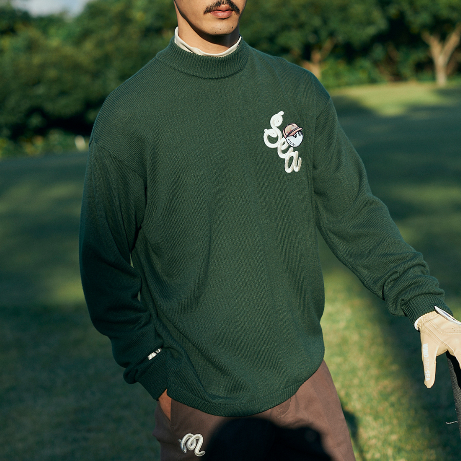 MALBON GOLF × WDS CREW NECK SWEATER