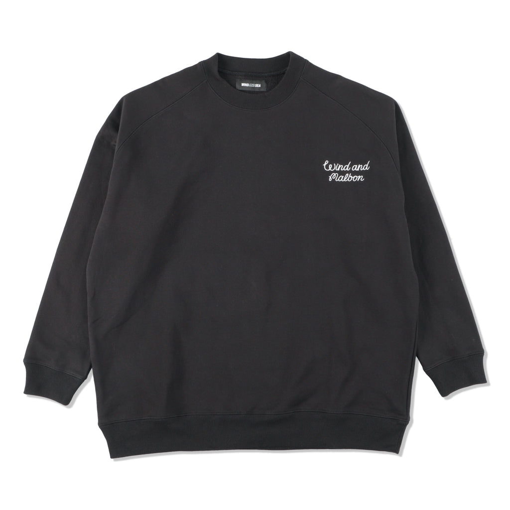 MALBON GOLF X WDS CREW NECK SWEAT/BLACK-