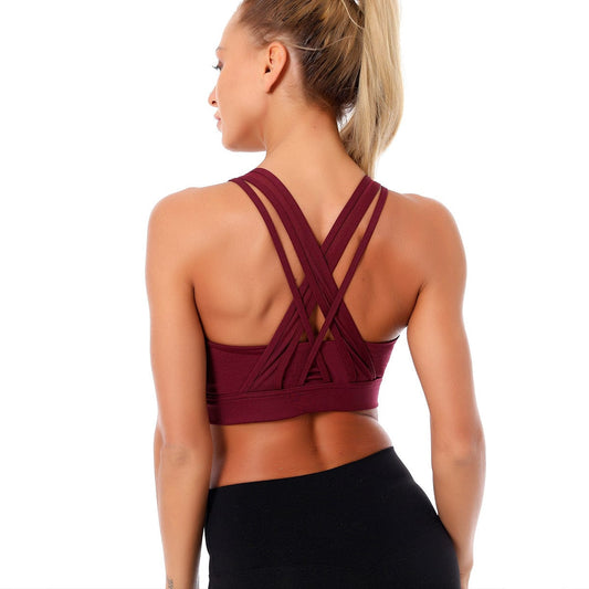 Double Strap Twist Back Sports Bra – Anna-Kaci