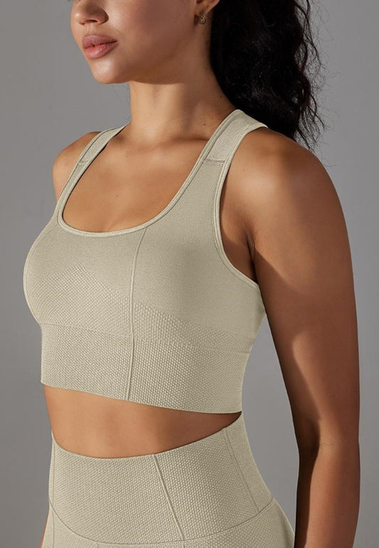 Crochet Open Back Sports Bra Tank