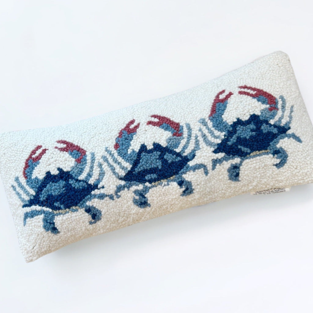 Four Whales Hooked Pillow