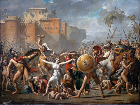 The intervention of the Sabine Women by Jacques-Louis David