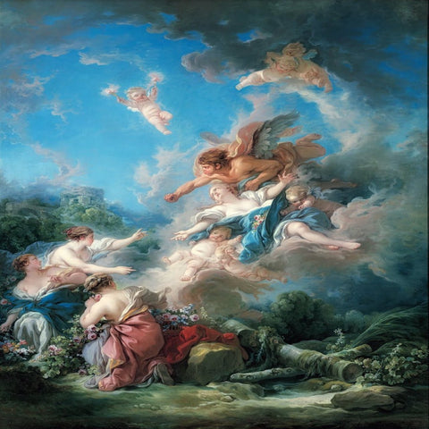 Boreas Abducting Oreithyia by François Boucher - Famous Painting