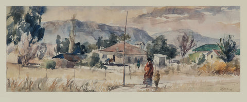 Durant Sihlali Mount Frere (Transkei Town Scape in Winter) by Durant Sihlali