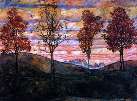 Four Trees by Egon Schiele