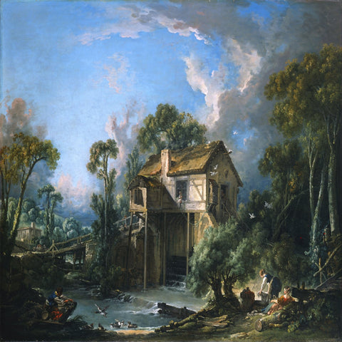 Mill at Charenton by François Boucher - Famous Painting
