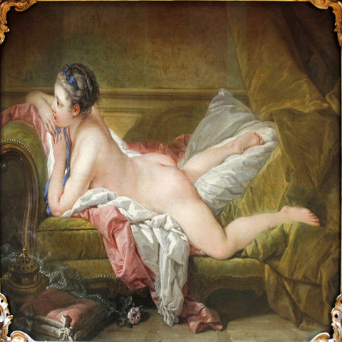 Portrait of Marie-Louise O'Murphy by François Boucher - Famous Painting