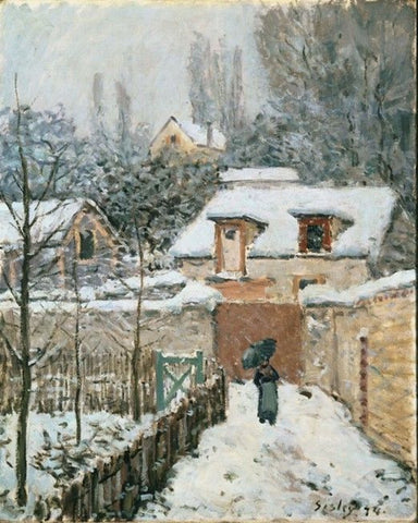 Snow at Louveciennes by Alfred Sisley - Famous Painting